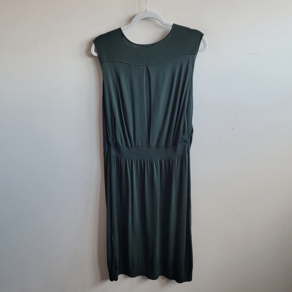 COS Crepe Shift Dress Hunter Green - Picture 3 of 5